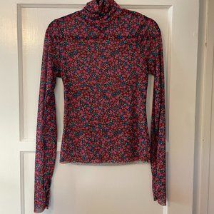 AFRM Zadie Turtleneck Mesh Top